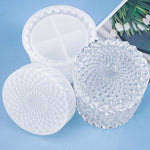 Round Concrete Candle Vessel Molds With Lid Mold - Silicone Jewelry Storage Box Cup Molds - Candle Jar Holder Mold- Epoxy Resin Mold