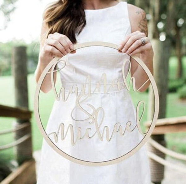 Panneau de mariage personnalisé - Panneau de nom de mariage personnalisé - Panneau Mr et Mrs - Décor mural centre de table - Panneau de nom de famille - Décoration de mariage