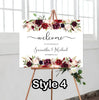 Custom Wedding Welcome Sign - Personalized Wedding Sign - White Floral Wedding Signage - Wedding Decor - Bridal Shower Sign Printed Physical