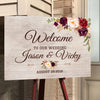 Personalized Rustic Wood Wedding Sign - Custom Wedding Welcome Sign - Wedding Signage - Wedding Decor - Bridal Shower Sign Printed Physical