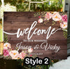 Personalized Rustic Wood Wedding Sign - Custom Wedding Welcome Sign - Wedding Signage - Wedding Decor - Bridal Shower Sign Printed Physical