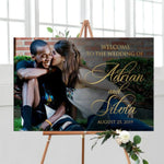 Custom Photo Wedding Welcome Sign - Personalized Wedding Sign - Wedding Signage - Wedding Decor - Bridal Shower Sign Printed Physical