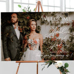 Custom Photo Wedding Welcome Sign - Personalized Wedding Sign - Wedding Signage - Wedding Decor - Bridal Shower Sign Printed Physical