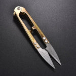 Gold Thread Snips - Embroidery Scissors - Sewing - Yarn Snippers - Thread Clipper for Sewing Embroidery Cross Stitch - Hand Held Scissors