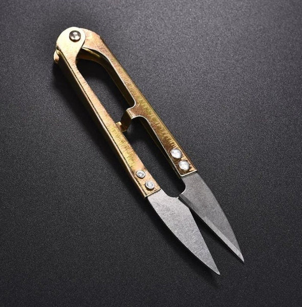 Gold Thread Snips - Embroidery Scissors - Sewing - Yarn Snippers - Thread Clipper for Sewing Embroidery Cross Stitch - Hand Held Scissors