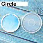 Coaster Mold, Resin Casting Molds, Hexagon Square Heart Circle Silicone Epoxy Jewelry Pendant, Round Agate Making Mould Tool, DIY, Fluid