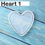 Coaster Mold, Resin Casting Molds, Hexagon Square Heart Circle Silicone Epoxy Jewelry Pendant, Round Agate Making Mould Tool, DIY, Fluid