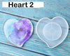 Coaster Mold, Resin Casting Molds, Hexagon Square Heart Circle Silicone Epoxy Jewelry Pendant, Round Agate Making Mould Tool, DIY, Fluid