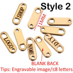 Custom Jewelry Extension Charm - Personalized Bracelet Necklace Extender Charm - Jewelry Connector - Jewelry Making End Bar Connector Logo