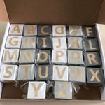 Wooden Letter Blocks, Alphabet Blocks, English Alphabet, Wood Name Blocks, Custom Letters Wooden Toy, Natural Nursery Home Decor