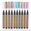 10 Pcs Metallic Marker Pens Card Making Craft Diary Scrapbooking Rock Painting Stone - Art Painting - Diary Planner Journal Pens Stationery