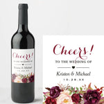 20 Pcs Personalized Wedding Wine Bottle Labels, Custom Wine Bottle Labels for Wedding Parties Reception Engagement, Wedding Favor Decoration