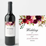 20 Pcs Custom Wine Bottle Labels for Wedding Parties Reception Engagement, Personalized Wedding Wine Bottle Labels, Wedding Favor Decoration