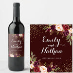 20 Pcs Custom Wine Bottle Labels for Wedding Parties Reception Engagement, Personalized Wedding Wine Bottle Labels, Wedding Favor Decoration