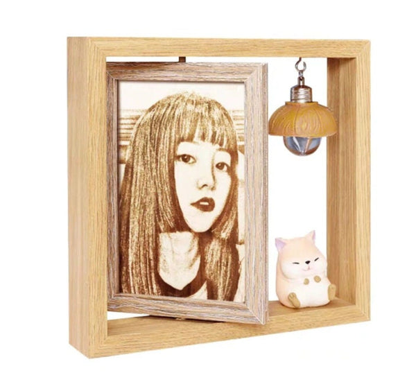 Custom Wood Framed Farmhouse Sign, Sketch Portrait, Photo, Family Picture, Custom Picture, Engraved Wooden Photo, Housewarming Gift for Her