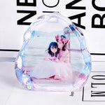 Individueller Fotokristall, Personalisierter runder Fotoblock, Persönliches Geschenk, Weihnachtsgeschenk, Einzigartige Geschenke, Individuelle farbige Fotogeschenke, Geschenk für Paare