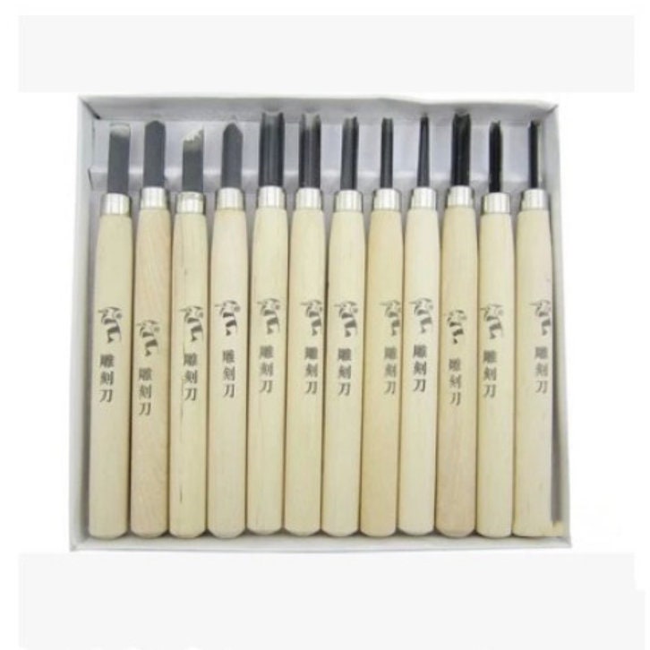 12 Pcs Rubber Stamp Carving Tool Set - Wood Carving Tools For Handmade Rubber Stamps - Metal Head Rubber Graver Set - Carving Knife