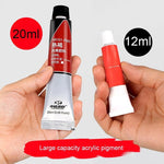 Acrylic Paint Set - Paints For Ceramics Canvas Wood Clay Wall Nail - 12 24 Colors - For Students Artists - Painting Supplies