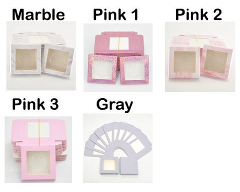 Square Eyelash Packaging - Lash Packaging - Pink Eyelash Boxes - Empty False Eyelashes Packaging - Wholesale Lash Packaging - Fuschia Boxes