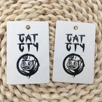 100 Custom Rectangle Hang Tags, Personalized Text Logo, Clothing Label, Retail Price Tag, Jewelry, Brand Swing Tag, Etiquette Pour Vetement