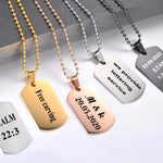 Custom Dog Tag - Personalized Laser Engraved Stainless Steel Military Pendant Style Jewellery - Rock Musicians Birthday Christmas Gift