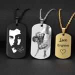 Custom Dog Tag - Personalized Laser Engraved Stainless Steel Military Pendant Style Jewellery - Rock Musicians Birthday Christmas Gift