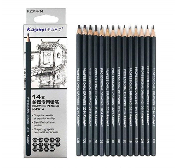 14 Pcs Drawing Pencils Set - Drawing Supplies - Sketch Sketching Kit - –  LightningStore