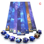 Origami Star Paper Strips, Star Folding Paper, Blue Origami Star Paper, Japanese Lucky Wishing Stars, Rainbow DIY Star Paper