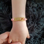 เครื่องประดับเด็กส่วนตัว - สร้อยข้อมือชื่อเด็กสั่งทำ - สร้อยข้อมือแรกเกิดสำหรับเด็กหญิง - สร้อยข้อมือสลักชื่อเด็กเล็ก - สร้อยข้อมือแท่งแรกเกิด