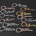 Custom Keyring, Personalized Name Keychain, Your Name Keychain, Stainless Steel Keychain, Durable Metal Key Chain, Nametag Luggage Tag