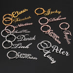 Custom Keyring, Personalized Name Keychain, Your Name Keychain, Stainless Steel Keychain, Durable Metal Key Chain, Nametag Luggage Tag