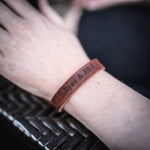 Custom Leather Bracelet - Personalized Bracelet for Men - Gift for Him Dad Husband Boyfriend - Fathers Day Christmas Birthday - ID Bracelet
