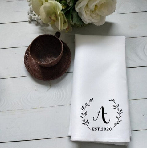 Custom Monogram Napkins, Wedding, Restaurant, Christmas or Holiday Personalized Table Napkins, Tea Towel, Housewarming Gift, Dinner