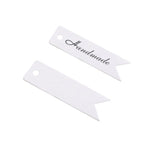 100 Pcs Brown White Craft Label Tags, Handmade Thank You, Customer Tags, Hang Tags, Paper Tags, Tag Kraft Gift, Card Tags Labels, Wrapping