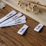 Custom Clothing Labels -  Personalized Sew on Labels - Fabric Sew in Labels - Cloth Tags for Clothes - Fold Over Cloth Labels for Handmade