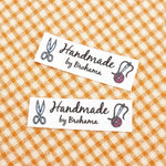 84 Pcs Iron On Labels - Custom Clothing Fabric Label Name Tag Handmade Design -Personalized Iron on Tags - Daycare Name Labels School Camps