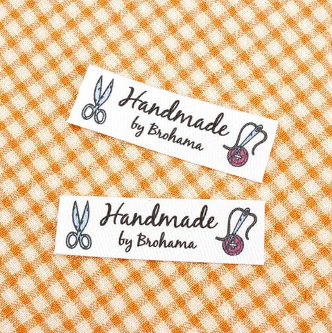 84 Pcs Iron On Labels - Custom Clothing Fabric Label Name Tag Handmade Design -Personalized Iron on Tags - Daycare Name Labels School Camps