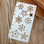 Snowflakes Christmas Snow Stencil - Butterfly Flower Stencil - Calligraphy Stencil - Pochoir Lettre - Planner Stencil-  Painting Craft Kit