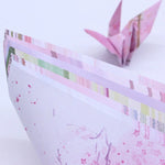 กระดาษโอริกามิสีชมพู - กระดาษวาชิหลากหลาย - กระดาษยูเซ็นลายดอกไม้ - กระดาษชิโยกามิ - งานฝีมือพับศิลปะ DIY, ไอเดียของขวัญ - สมุดภาพ