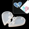 Connecting Heart Pendant Mold, Joining Heart Puzzle Mold, Resin Molds, Keychain Mold, Resin Jewelry Mold, UV Resin Molds, Heart Keyring