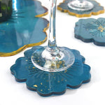 Flower Coaster Mold, Resin Casting Molds, Silicone Epoxy Tray Mold, Agate Making Mould Tool, Home DIY Accessory, Transparent Fluid