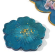 Flower Coaster Mold, Resin Casting Molds, Silicone Epoxy Tray Mold, Agate Making Mould Tool, Home DIY Accessory, Transparent Fluid