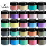 24 Pcs Mica Powder - Pigment Powder - Resin Pigment - Epoxy Resin Coloring - Mica Pigment for Slime Soap Coloring Dye - Bath Bombs