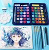 Watercolor Paints Set With Brush - Solid Pigment Pen Painting Supplies Art Supplies Professional Artist Travel Paints 12 18 24 36 48