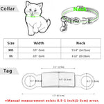 Custom Cat Collar, Personalized Pet Collars for Kittens, Boy Cat Collar, Girl Cat Collar,  Collar with Name, Breakaway Adjustable Strap