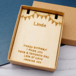 สร้อยค้าชุบทองสั่งทำพร้อมกล่องของขวัญ - สร้อยคอชื่อสั่งทำสำหรับผู้หญิง - ของขวัญวันเกิด วันครบรอบ - ของขวัญคริสต์มาส