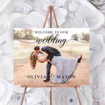 Custom Photo Wedding Welcome Sign - Personalized Wedding Sign - Wedding Signage - Wedding Decor - Bridal Shower Sign Printed Physical