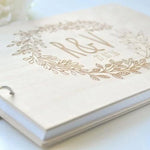 Personalized Wedding Guestbook, Custom Wedding Guest Book, Reception Signing Book, Engagement Party Bridal Shower Modern Elegant Blank Book