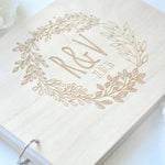 Personalized Wedding Guestbook, Custom Wedding Guest Book, Reception Signing Book, Engagement Party Bridal Shower Modern Elegant Blank Book