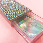 Individuelle Wimpernbox - Personalisierte Logo-Wimpernverpackung Diamant - Leere Boxen für falsche Wimpern - Großhandel Wimpernboxen in Fuchsia